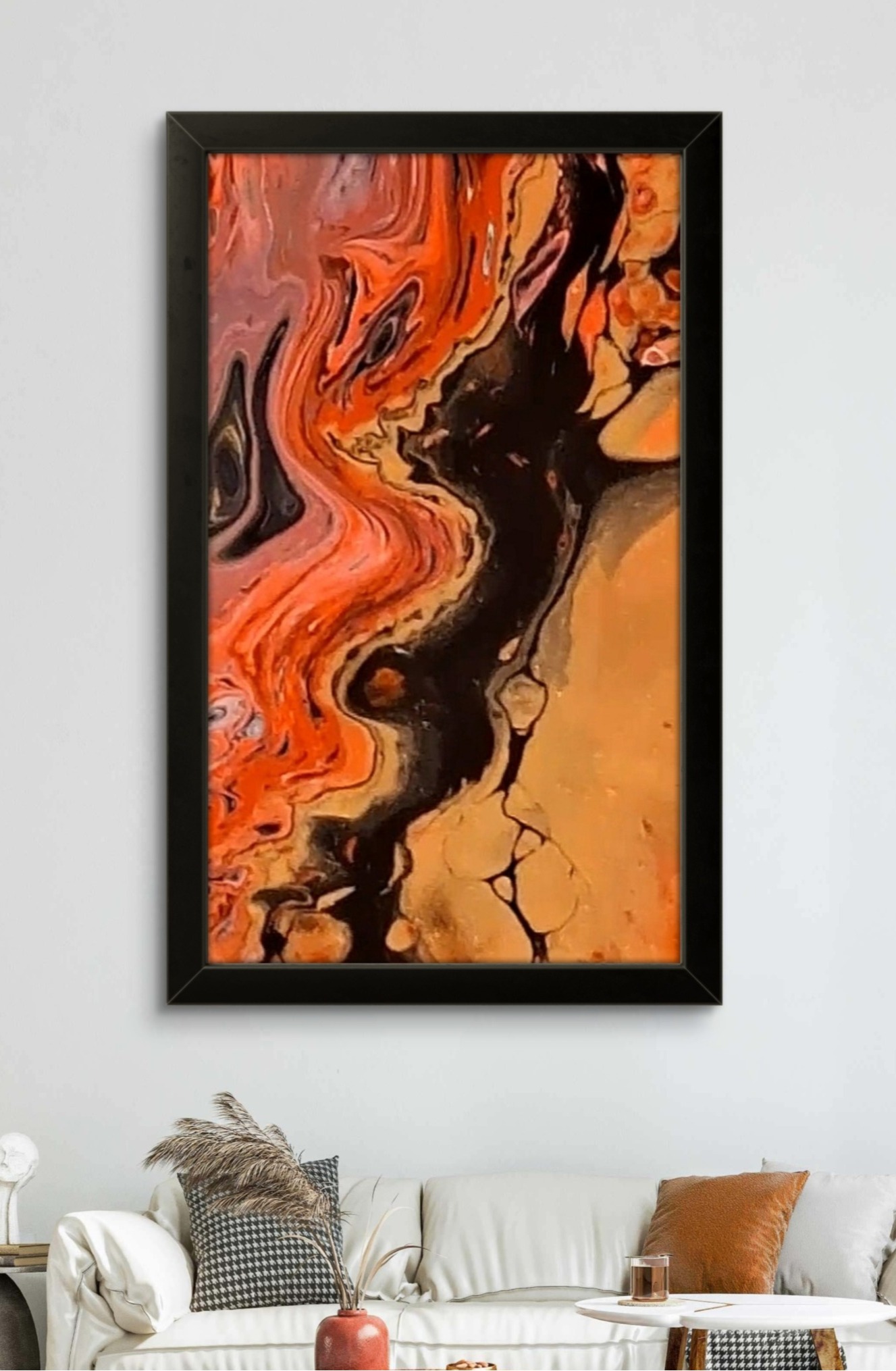 Amber Flow mockup display